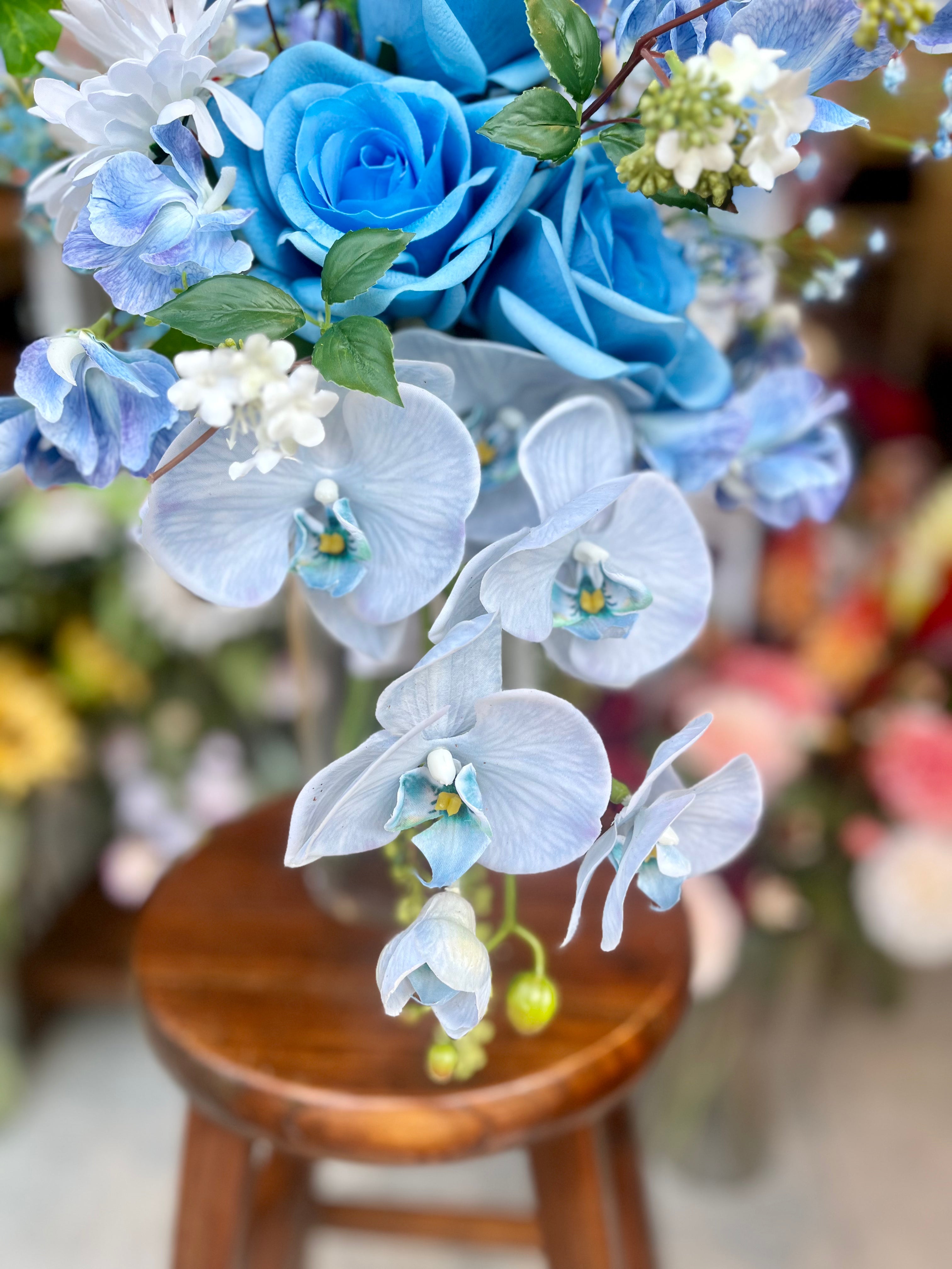 【kikiオリジナル】完成品Wedding Bouquet (ブートニア付き)