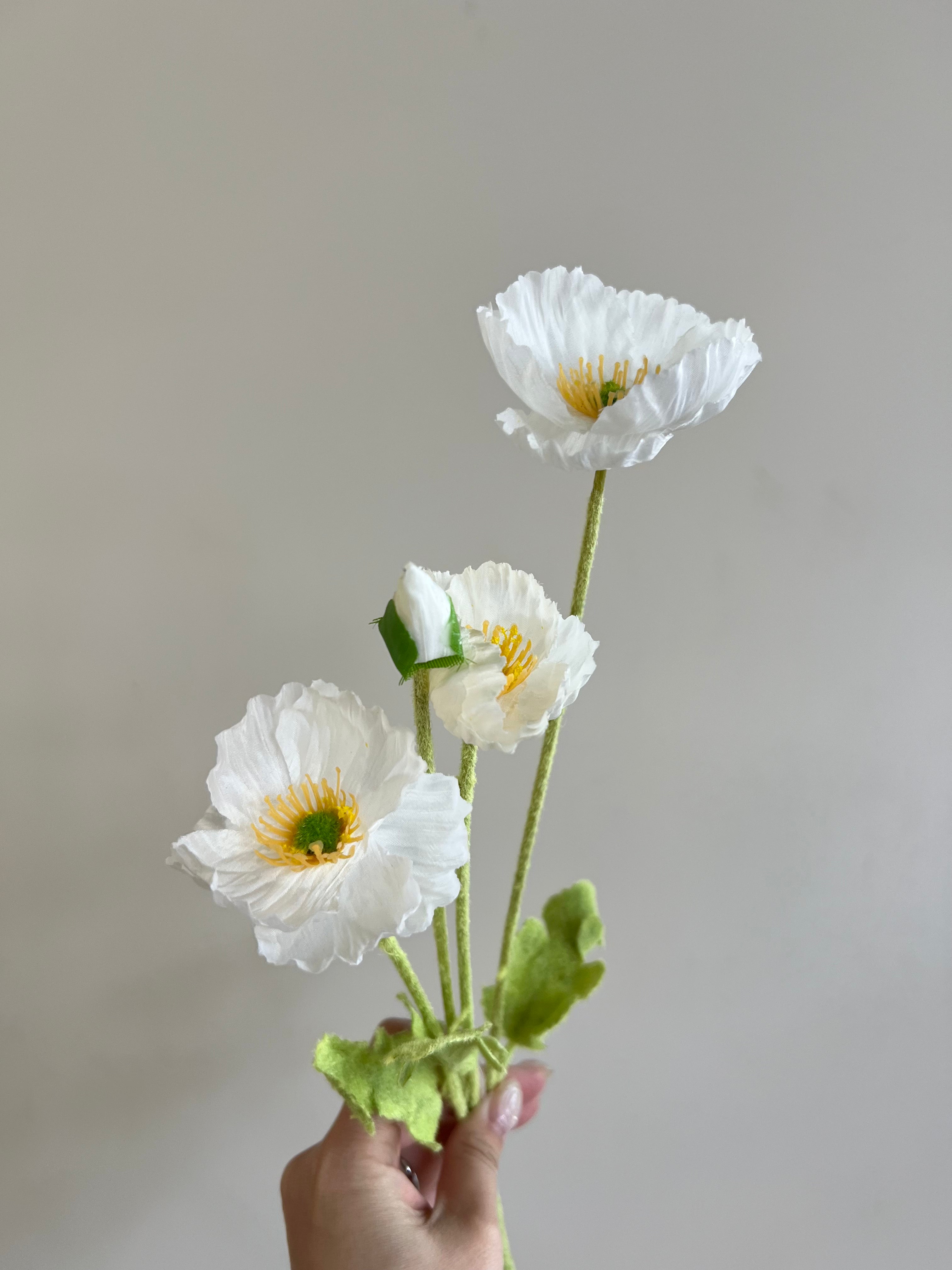 ポピー ホワイト – Artificial Flowers kiki ポピー ホワイト – Artificial Flowers kiki
